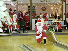 Bowling Santa